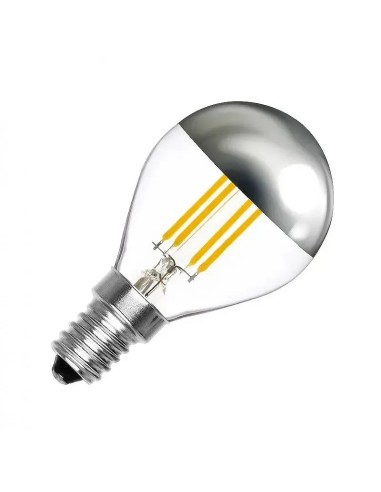 Bombilla LED E14 Regulable Filamento Reflejo Esférica G45 3.5W Cálida - 1