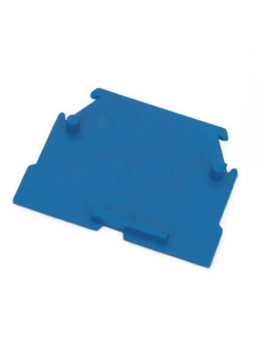 Tapa lateral azul para bornas de paso 2,5mm2 - 3