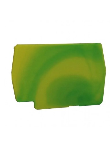 Tapa de cierre amarillo/verde para bornes por resorte de 2,5mm2 - 2