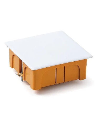 Caja de empotrar cuadrada 100×100 con tapa y garras metálicas Famatel 3251 - 1