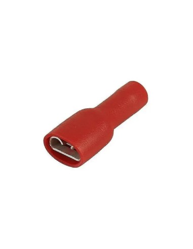Terminal faston hembra PVC aislado rojo 4,8 mm