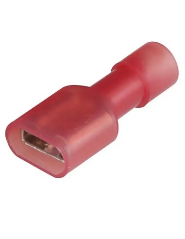Terminal faston hembra nylon aislado rojo 6,3 mm - 2