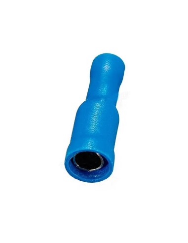Terminal faston hembra cilíndrico PVC azul 4MM - 3