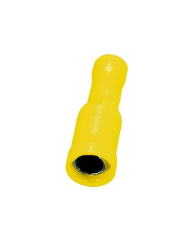 Terminal faston hembra cilíndrico PVC amarillo 5MM - 4