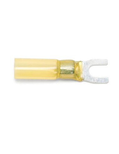 Terminal horquilla preaislado amarillo 5,3MM con aislante termoretractil - 1
