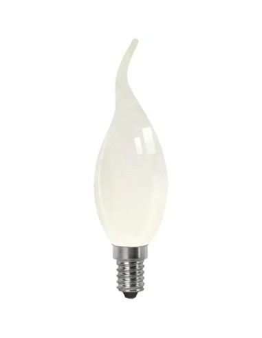 Bombilla LED filamento matel vela flama E14 4W opal (Fría, Cálida) - 1