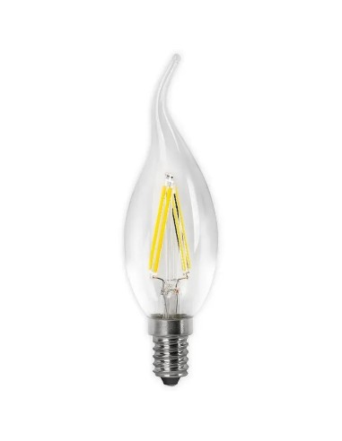 Bombilla LED filamento vela flama clar.E14 4W (Fría, Cálida) - 1