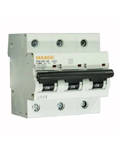 Interruptor magnetotérmico industrial 3P 100A 10kA - Maxge - 2