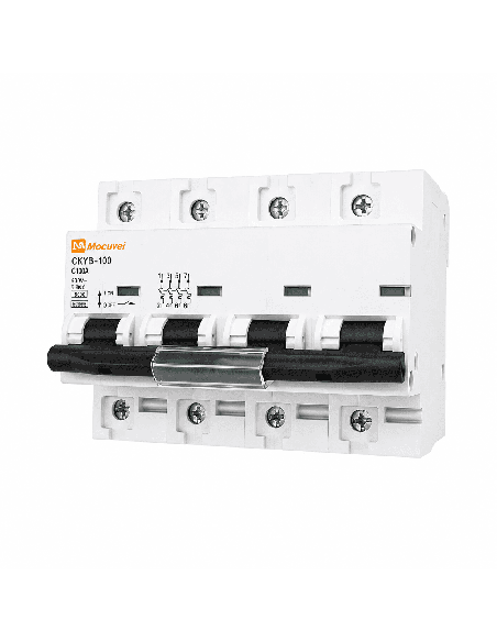 Magnetotérmico Industrial 4P 100A 10kA Curva C Carril DIN