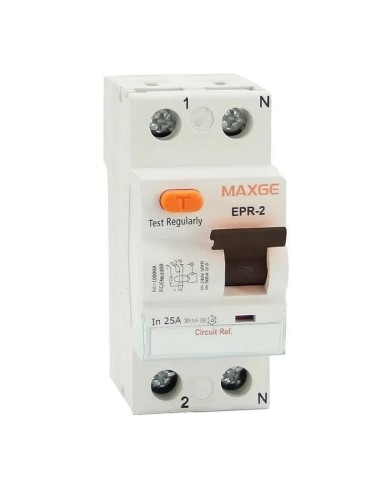 Interruptor diferencial residencial 1P+N 30mA 6kA 40A clase AC - Maxge - 1