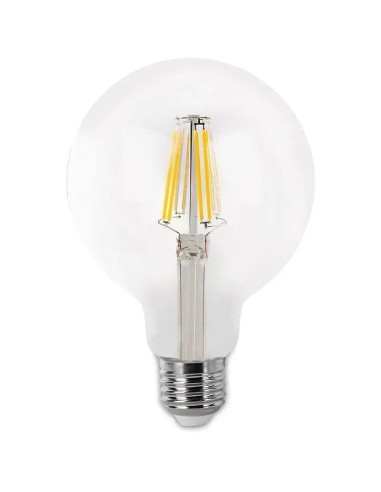 Bombilla LED filamento globo G95 clara E27 8W (Fría, Cálida) - 1