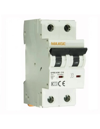 Interruptor Automático Vivienda 1 Polo + Neutro 16A 6kA - Maxge - 1