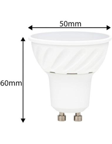 Bombilla LED GU10 8W 4200K Luz Neutra Dicroica 780lm Matel