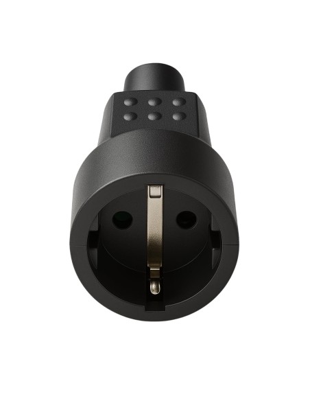 Base Enchufe Móvil Schuko Hembra TT 16A 250V PVC Negro FAMATEL