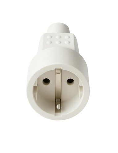 Base Enchufe Móvil Schuko Hembra TT 16A 250V PVC Blanco FAMATEL