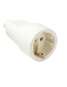 Base Enchufe Móvil Schuko Hembra TT 16A 250V PVC Blanco