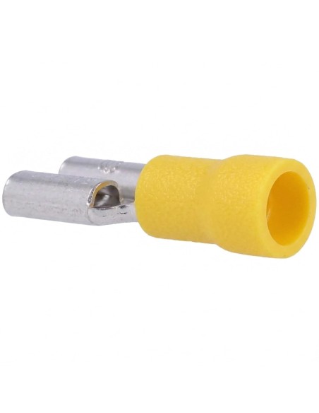 Terminal Faston Hembra Preaislado 6,3mm 100 Uds Amarillo 4-6mm²