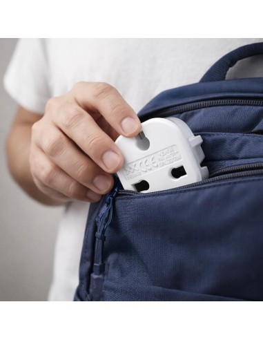 Adaptador Enchufe UK a Europeo Tipo G 16A 220-240V Blanco