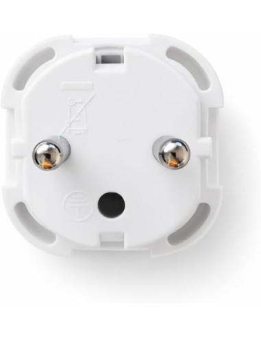 Adaptador Enchufe UK a Europeo Tipo G 16A 220-240V Blanco