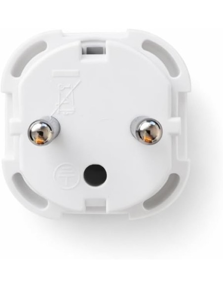 Adaptador Enchufe UK a Europeo Tipo G 16A 220-240V Blanco
