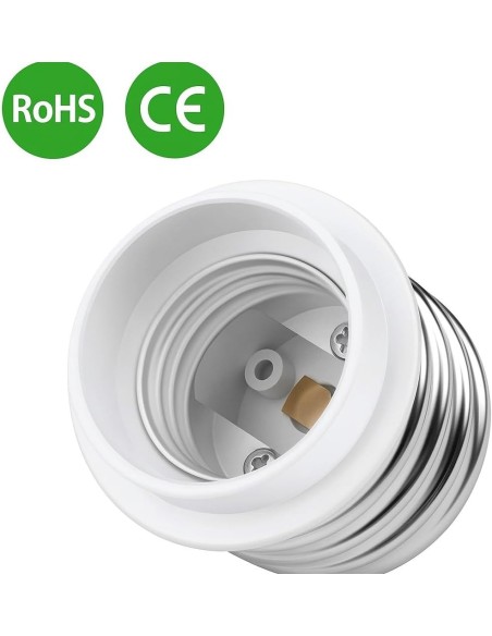 Adaptador Casquillo Bombilla con Rosca E40 Afuera y Casquillo E27