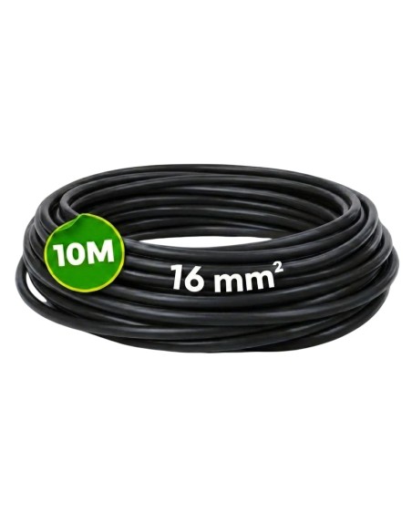 Cable Eléctrico Flexible H07Z1-K 16mm² 10 Metros Libre Halógenos Negro