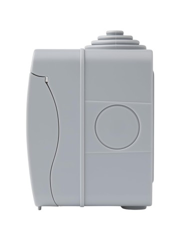 Base Enchufe Doble Empotrar Estanca IP55 Garden Gris