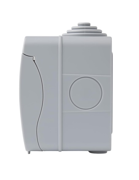 Base Enchufe Empotrable IP55 Garden Protección Infantil Gris