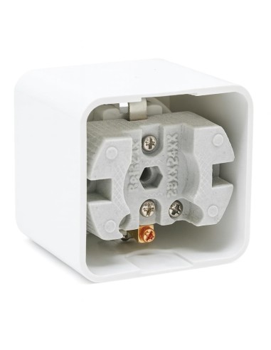 Base Enchufe Pared Porcelana TT 16A 250V Bipolar Blanco