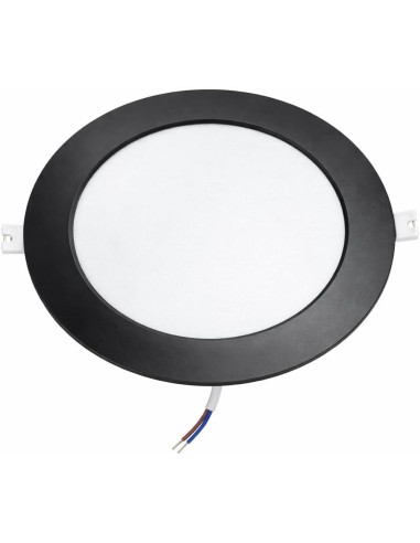 Downlight LED Empotrable 18W Negro Luz Neutra Ø220mm 1980lm