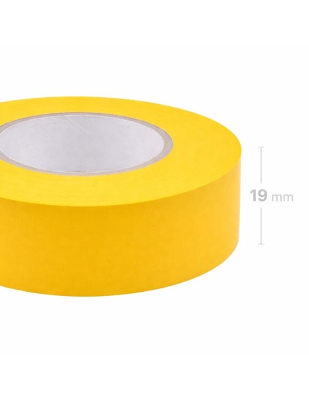 Cinta Aislante PVC Amarilla 19mm x20m Eléctrica
