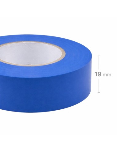 Cinta Aislante PVC Azul 19mm x20 Metros Instalaciones Eléctricas