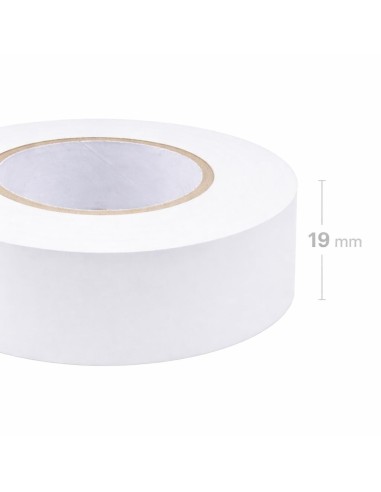 Cinta Aislante PVC Blanca 19mm x20m Instalaciones Eléctricas