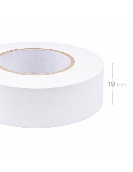 Cinta Aislante PVC Blanca 19mm x20m Instalaciones Eléctricas