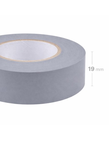 Cinta Aislante PVC Gris 19mm x20m Instalaciones Eléctricas