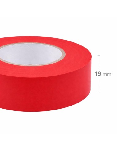 Cinta Aislante PVC Roja 19mm x20m Instalaciones Eléctricas