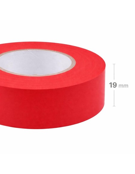 Cinta Aislante PVC Roja 19mm x20m Instalaciones Eléctricas