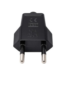 Clavija Bipolar Macho 10A 250V IP20 Latón Niquelado Negro FAMATEL 2