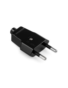 Clavija Bipolar Macho 10A 250V IP20 Latón Niquelado Negro FAMATEL