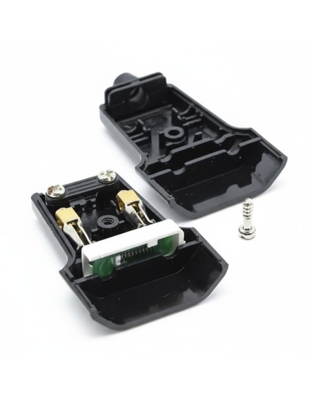 Clavija Bipolar Hembra Plana 10A 250V IP20 Latón Negro
