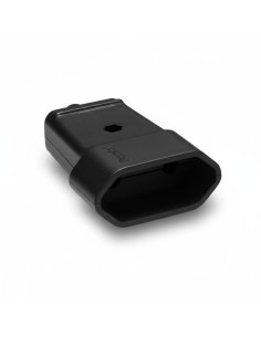 Clavija Bipolar Hembra Plana 10A 250V IP20 Latón Negro