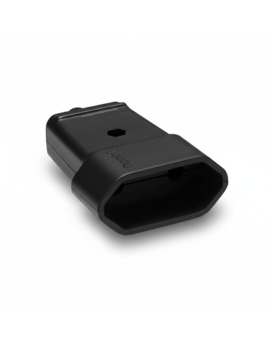 Clavija Bipolar Hembra Plana 10A 250V IP20 Latón Negro FAMATEL