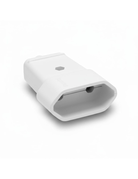 Clavija Bipolar Hembra Plana 10A 250V IP20 Latón Blanco FAMATEL