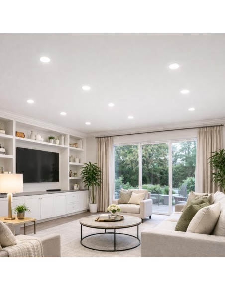 Downlight LED Empotrable 18W Luz Neutra Ø205mm Aluminio