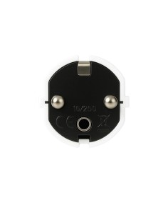 Clavija Schuko Acodada Lateral TT 16A 250V 4,8mm IP20 Blanca 2