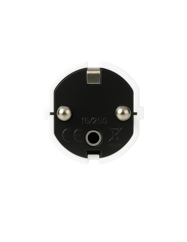 Clavija Schuko Acodada Lateral TT 16A 250V 4,8mm IP20 Blanca