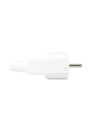 Clavija Schuko Macho TT 16A 250V 4,8mm PVC Blanco FAMATEL
