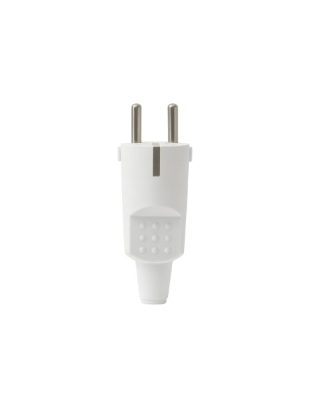 Clavija Schuko Macho TT 16A 250V 4,8mm PVC Blanco