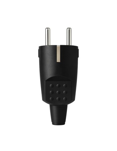 Clavija Schuko Macho TT 16A 250V 4,8mm PVC Negro FAMATEL