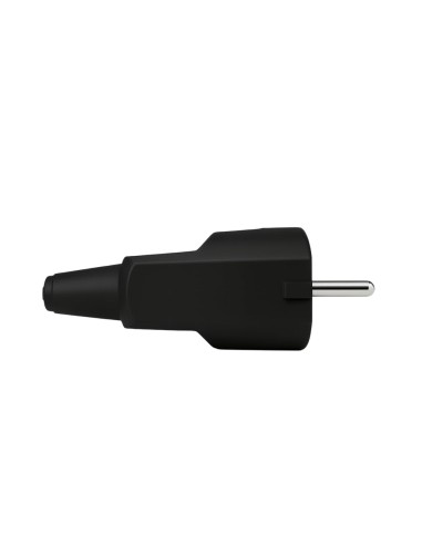Clavija Schuko Macho TT 16A 250V 4,8mm PVC Negro FAMATEL